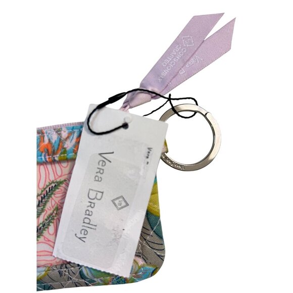 Vera Bradley Rain Forest Canopy Zip ID Coin Case Small Wallet NWT - Picture 3 of 4